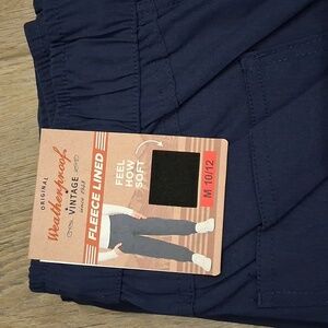 Weatherproof Vintge fleece lined jogger pant for Boys Blue Size 10/12 NEW